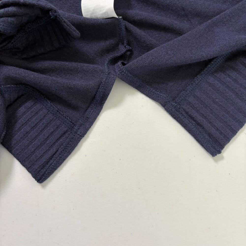 Belle By Kim Gravel Brushed Knit Duster Cardigan Rib Trim Size XL Blue Pockets - Picture 13 of 13